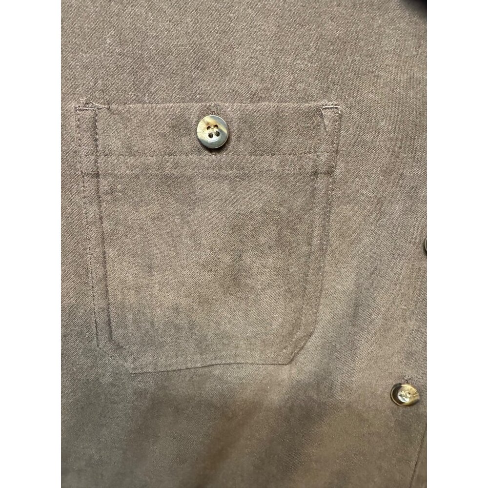 Crazy Horse By Liz Claiborne Womens Brown Button-Up Long Sleeve Shirt L - Picture 3 of 8